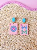 Pink Dot Bam Mahjong Earring